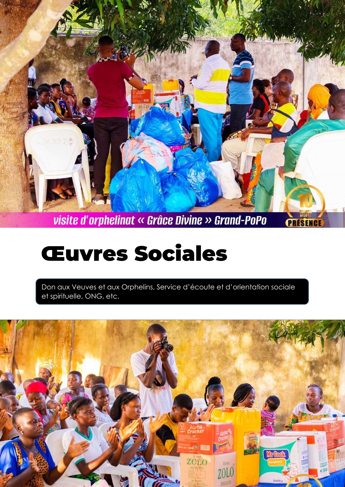 Oeuvres sociales, actions sociales des mrrp
